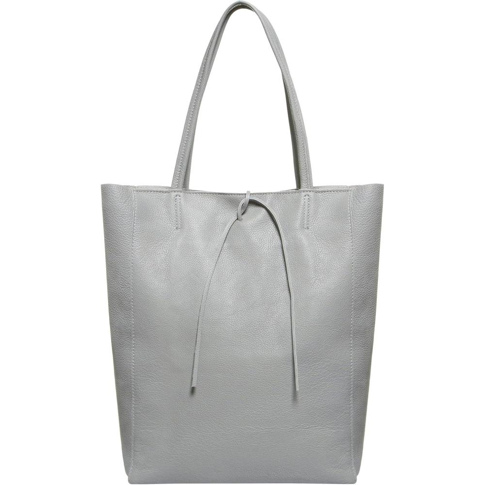 imageItalian Calf Leather Tote for Women with Zipper Inner Pocket ampamp Flat Base  Soft Unlined Shopper for Work ampamp TravelGrey