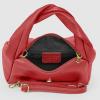 Italian Calf Leather Top-Handle Bag for Women with Zipper Magnetic Flap & Twisted Handle | Crossbody Shoulder Purse(Red)