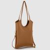 Italian Calf Leather Tote Bag for Women with Zipper & Adjustable Strap | Medium Pebbled Soft Shoulder Handbag(Brown)