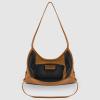 Italian Calf Leather Tote Bag for Women with Zipper & Adjustable Strap | Medium Pebbled Soft Shoulder Handbag(Brown)