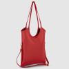 Italian Calf Leather Tote Bag for Women with Zipper & Adjustable Strap | Medium Pebbled Soft Shoulder Handbag(Red)