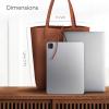 Italian Calf Leather Tote for Women with Zipper, Inner Pocket & Flat Base | Soft Unlined Shopper for Work & Travel(Brown)