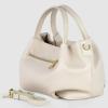Italian Calfskin Top-Handle Bag for Women with Zipper & Detachable Strap | Small Shoulder Handbag Crossbody Purse(Beige)