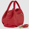 Italian Calfskin Top-Handle Bag for Women with Zipper & Detachable Strap | Small Shoulder Handbag Crossbody Purse(Red)