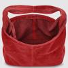Italian Genuine Suede Hobo Bag for Women with Zipper and Single Strap | Large Soft Slouchy Shoulder Handbag Purse(Red)