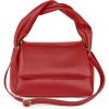 Italian Calf Leather Top-Handle Bag for Women with Zipper Magnetic Flap & Twisted Handle | Crossbody Shoulder Purse(Red)