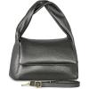 Italian Metallic Calf Leather Top-Handle Bag for Women with Zipper Flap & Twisted Handle | Crossbody Shoulder Purse(Anthracite)