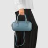 Italian Real Leather Top-Handle Crossbody Bag for Women with Rectangular Shape | Compact Structured Everyday Purse(Denim)