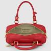 Italian Real Leather Top-Handle Crossbody Bag for Women with Rectangular Shape | Compact Structured Everyday Purse(Red)