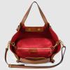 Italian Genuine Suede Tote Bag for Women with Detachable Strap | Structured Top-Handle Purse with Interior Pouch(Brown)