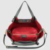 Italian Genuine Suede Tote Bag for Women with Detachable Strap | Structured Top-Handle Purse with Interior Pouch(Pewter)