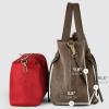 Italian Genuine Suede Tote Bag for Women with Detachable Strap | Structured Top-Handle Purse with Interior Pouch(Tobacco)