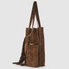 Italian Genuine Suede Tote Bag for Women with Fringe Detail | Medium Top Handle Handbag with Detachable Zip Wallet(Chocolate)